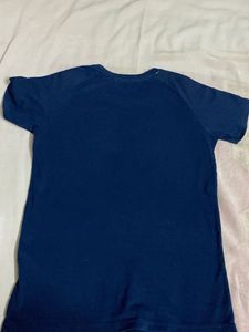 Round Neck Red Shoulder Striped T-shirt