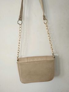 Women Cream Sling Bag