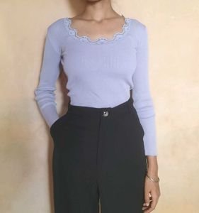 Lavender Ribbed Top