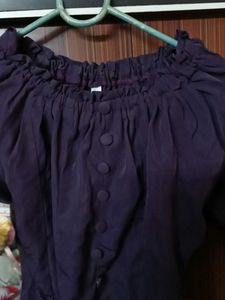 Chic Purple Off-Shoulder Top