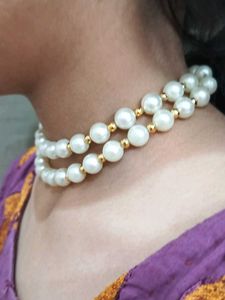 Cream & Gold Bead Necklace