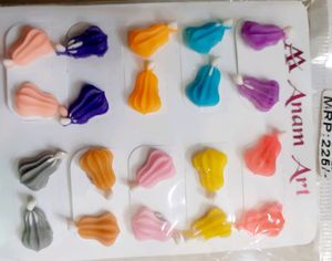 Designer Flower Work Stud Earring 12 Set 1 Dozen