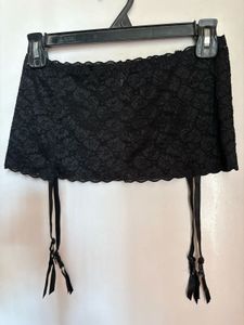 Beautiful Lace Skirt With Garter Belt
