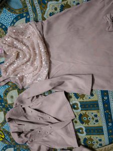Cutecumber Party Wear Jacket Midi Dress For 7-8