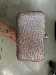 Shiny Pink Clutch For Women