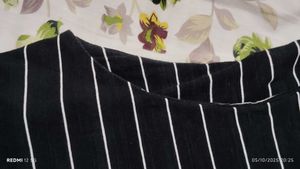 Striped Puff Sleeve Top