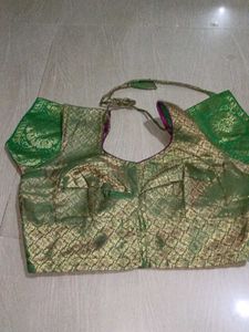 Green 💚 &amp; Purple 💜 Silk Saree