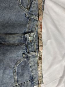high waisted Light Wash Denim Jeans