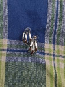 Silver Triple Hoop Earrings