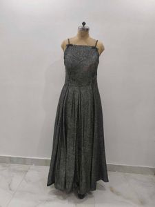 Elegant Gray Maxi Dress
