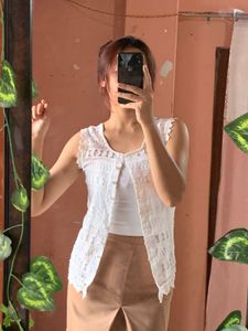 White Lace Sleeveless Slip