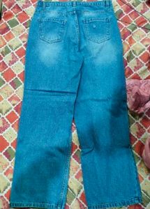 Ripped Knee Wide Leg Jeans