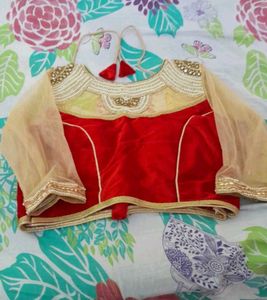 Red &amp; Gold Blouse