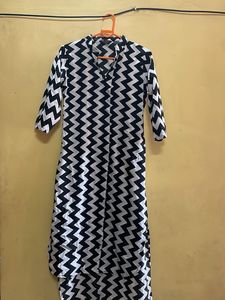 Chic Zigzag Print Kurta