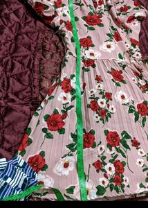 Shein Women Floral Printed Bow Style Flared Dress