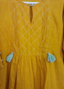 Idalia Yellow A Line Kurta Set