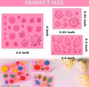 NEW FLOWERS AND ROSE &amp; Leaves Silicon MOULD