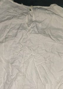 White Cut Out Shoulder Top