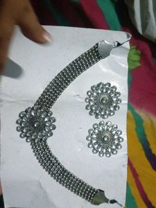 Choker Oxidised Necklace