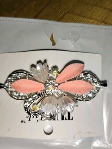 Floral Rhinestone Hair Clip