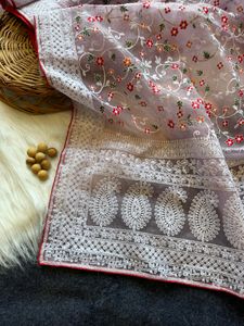 🆕️🆕️Organza Chikankari Saree