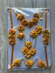 Haldi Ceremony artifical flower bridal set