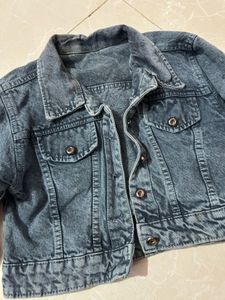 Denim Cropped Jacket