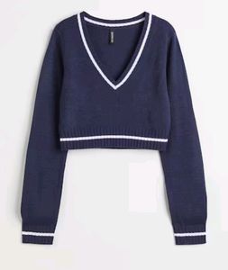Y2k H&amp;M Pinteresty V Neck Fitted Sweater
