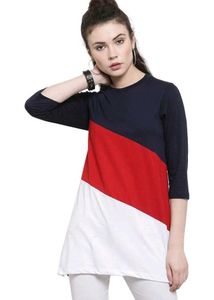 Blend Striped Tshirt (White, Red, Navy)