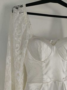 Rare London Sweetheart Neck Satin Dress