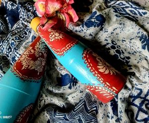 Hand-Painted Decorative Bottles - Unique Home Deco
