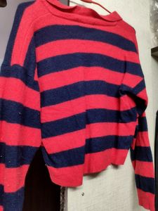 Red stripes sweater
