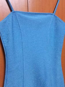 🔴SALE HNM Glitter Bodycon Blue Mini Dress