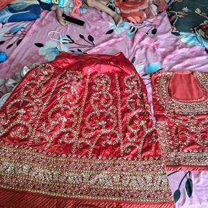 Red &amp; Gold Traditional Indian Wedding Outfit