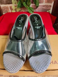 Chic Clear Strap Mules Used 2/3 Times