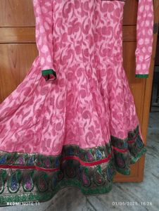 Pink Embroidered Kurta
