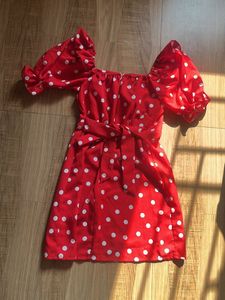 Red Dotted Dress