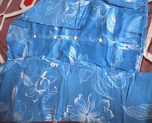 Elegant Blue Floral Co-ord Set