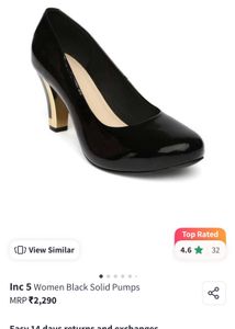 Inc. 5 Black Patent Leather Pumps