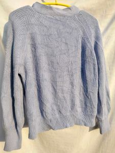 Blue Crochet Cardigan