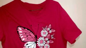 COMBO blue (xl) and pink t shirt (l)