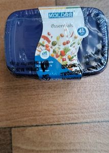 4 Piece Kitchen Container Set. Useful To Store Pickles Or Spices. Blue Color. 150 Ml Capacity