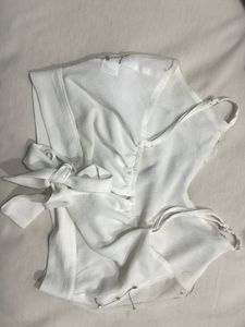 Floral White Tank Top