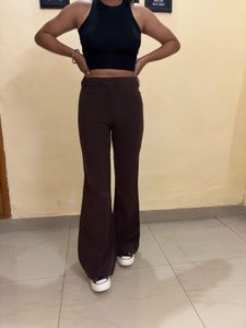 Brown Bootcut Trousers For Women