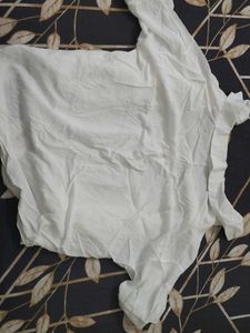 White Oversized Shirt &amp; Tee Set