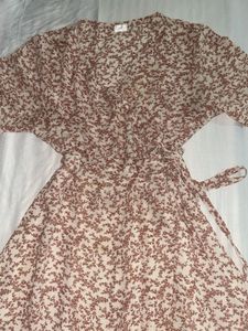 Floral Print Wrap Dress