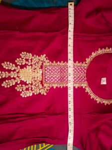 Hot Pink Casual Pant And Kurta Set