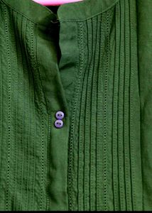 Green Button-Down Top