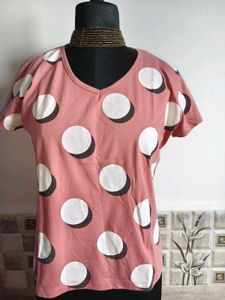 🎁Buy 1, Get 1 Free🎁,Size M/ L Polka Dot Tshirt
