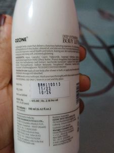 Offer🔥🥰OZONE Deep Hydrating Body lotion